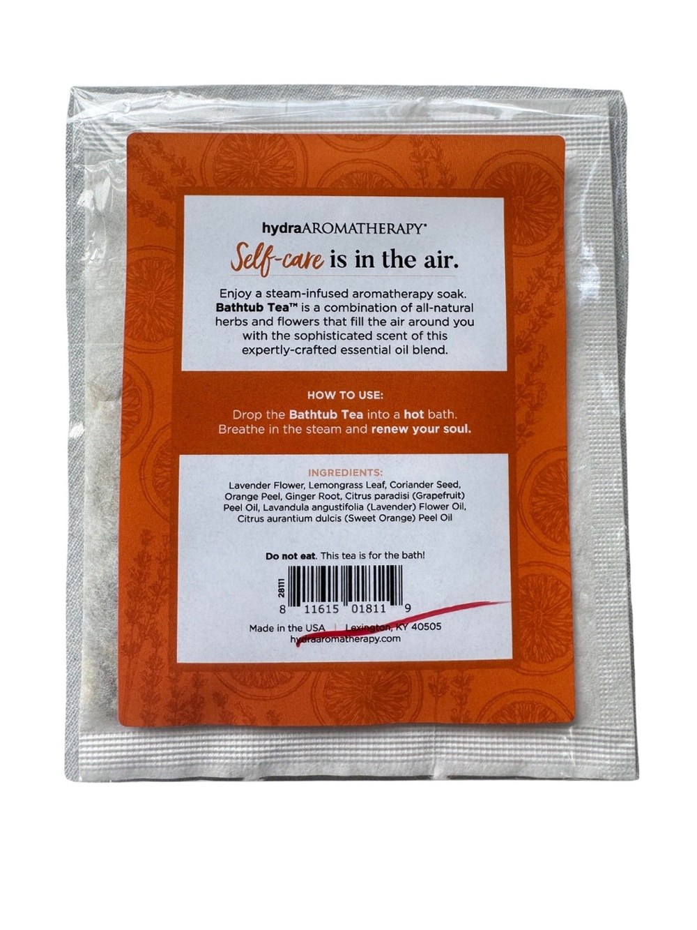 hydraAromatherapy Refresh Bathtub Tea Grapefruit Lavender Vegan 1.8 oz NEW - Picture 2 of 2